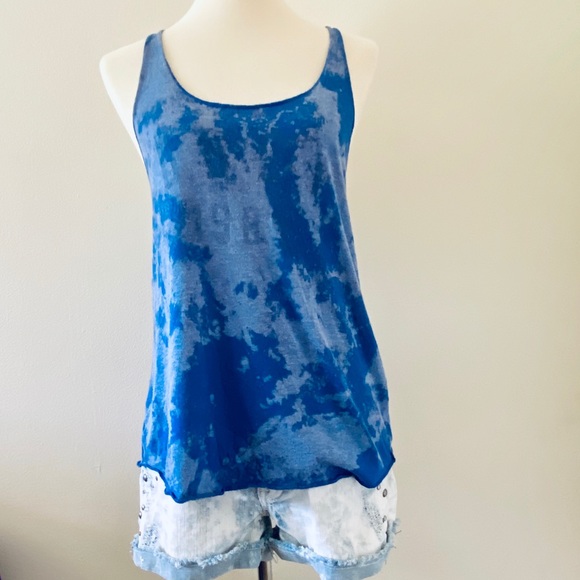 Obey Custom Bleach Dyed Blue Graphic Tank - Picture 5 of 8